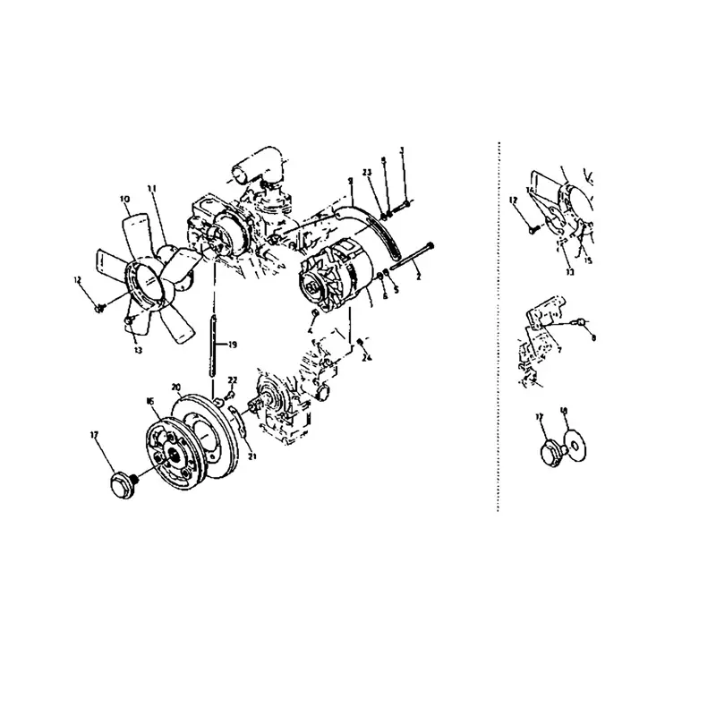 12V 35A Alternator 15621-64010 for Kubota Excavator KH-170L KH-28L Tractor M4950 M4950DT sale