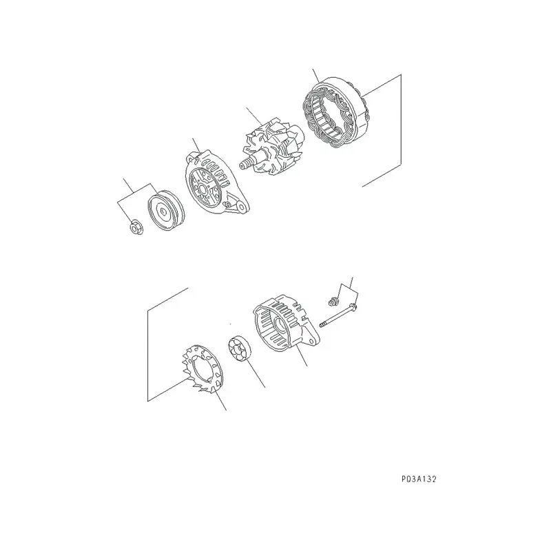 Buy 12V 40A Alternator ym12961277230 for Komatsu 3D82 4D88E S3D84 SK820 SK714 4D94E