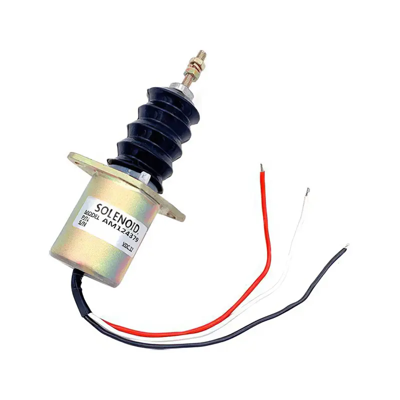 Buy 12V Fuel Shut Off Solenoid AM124379 For John Deere Wheel Loader 544G 624G 644G