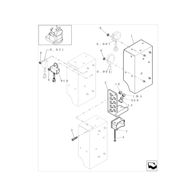 12V Relay 72274963 for CASE Mini Crawler Excavator CX16B