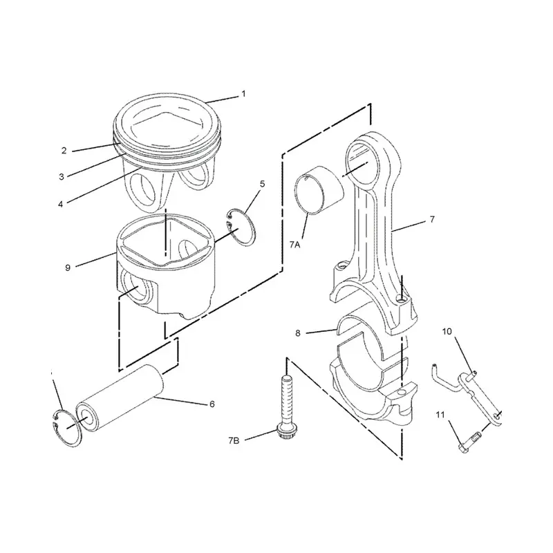 1 pc Piston 1723282 for Caterpillar CAT 3126B Truck Engine in USA