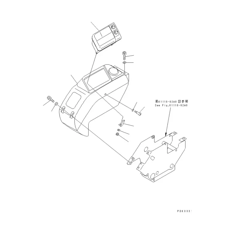 24V Monitor 7824-87-7000 for Komatsu Excavator PC75UU-3
