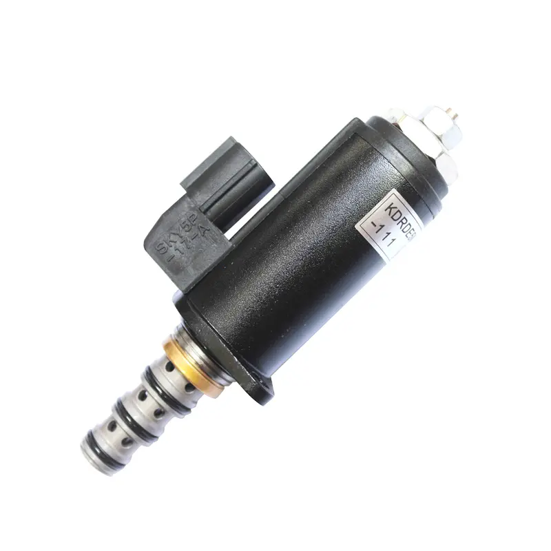 24V Solenoid Valve KDRDE5K-31/30C50-140-T for Sany SY215C-9 SY225C-9 SY235C-9 Kobelco SK200-5 SK210-8 SK260-8 Excavator