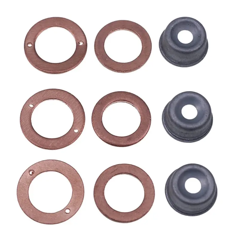 3 Cylinder Injector Seal Kit With Heat Shield 98-7677 98-7676 99-8307 for Kubota Engine D1105 Toro 328D 228-D 5400-D 5500-D 3100-D 22327