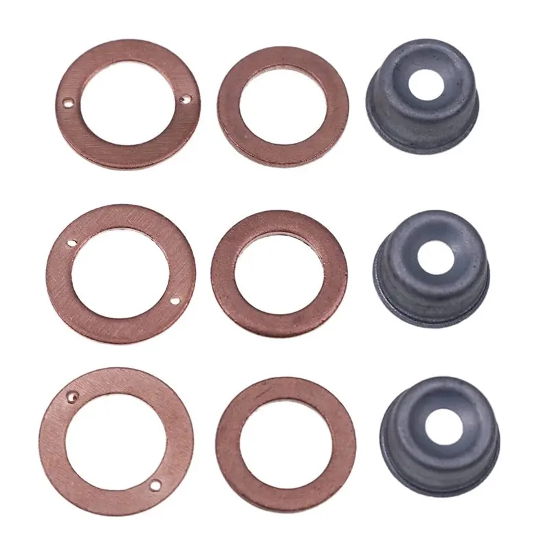 3 Cylinder Injector Seal Kit with Heat Shield for Carrier Engine CT2.29 CT3.44 CT2-29-TV CT3-44-TV Transicold Refrigeration Unit Supra 422 444 450 522 544 550 722 744 750 822 844 850