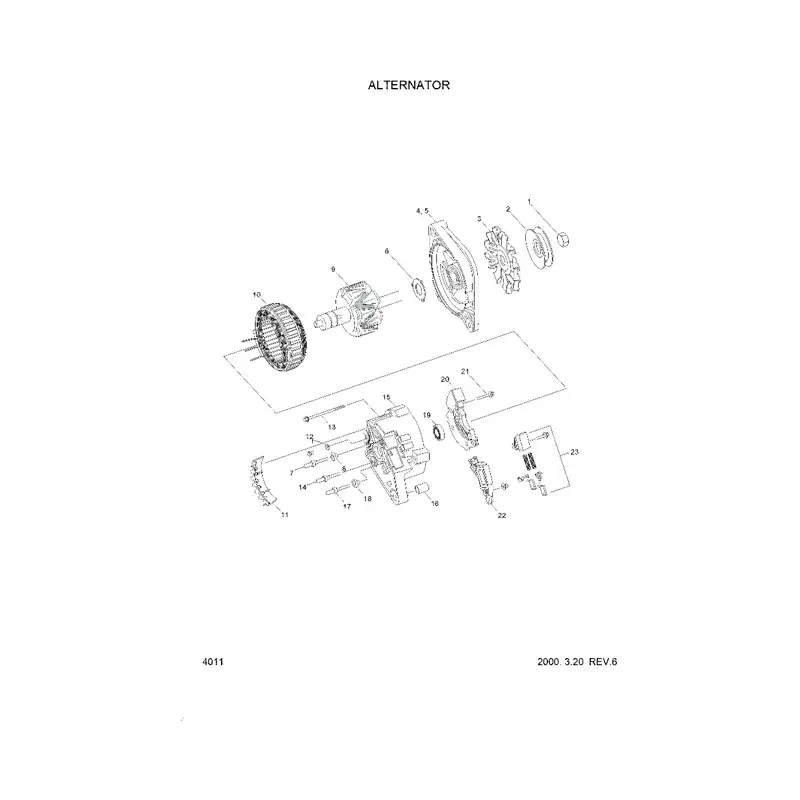 Buy Alternator 21EA-00040 For Hyundai HL740-3 HL750 HL750 HL760 HL760