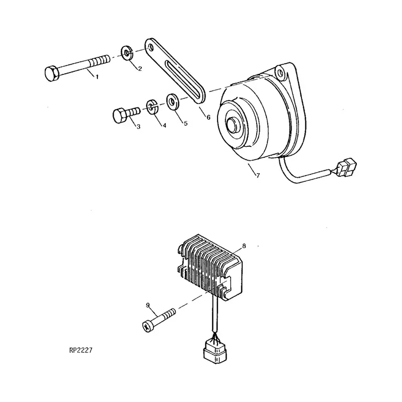 Buy Alternator MIA10312 12V 20A for Jone Deere Tractor 1873 650 750 Perkins Engine 403D-11 403C-11 103-09 103-10