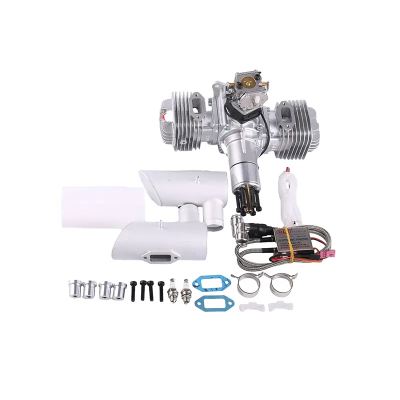 DLE-120 Twin Cylinder Two Stroke Gas Engine for High-Performance RC Aircraft and Model Aviation