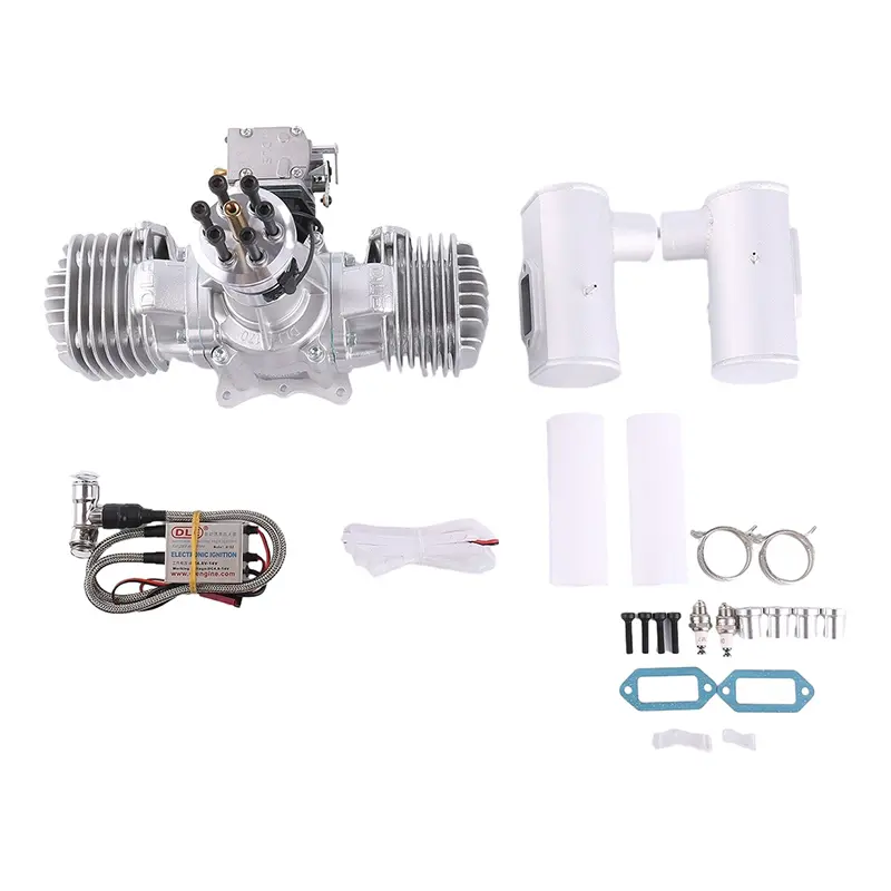 DLE-170 Twin Cylinder Two Stroke Side Exhaust Gas Engine for High-Performance RC Aircraft and Model Aviation