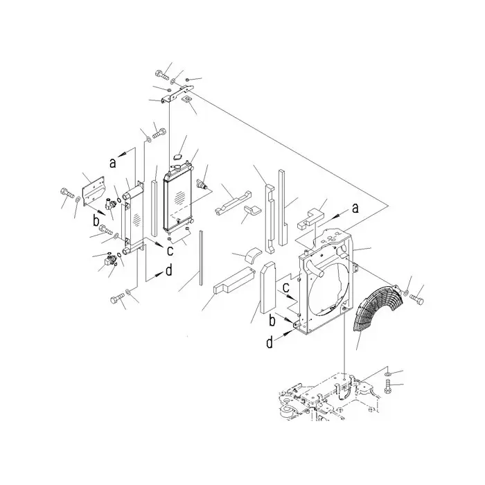 Engine Radiator 22K-03-21111 for Komatsu Excavator PC20MR PC22MR PC26MR sale