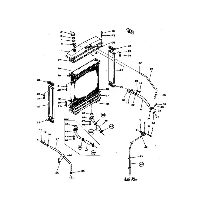 Engine Radiator Assy 154-03-00104 for Komatsu D80A-12 D85A-12 Bulldozer