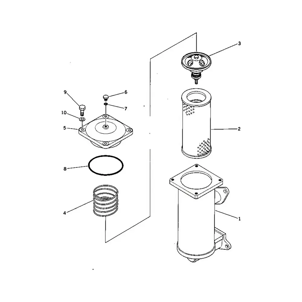 Hydraulic Filter 175-60-27380 For Komatsu Excavator PC120-1 PC120-2 PC120-3 PC120S-3
