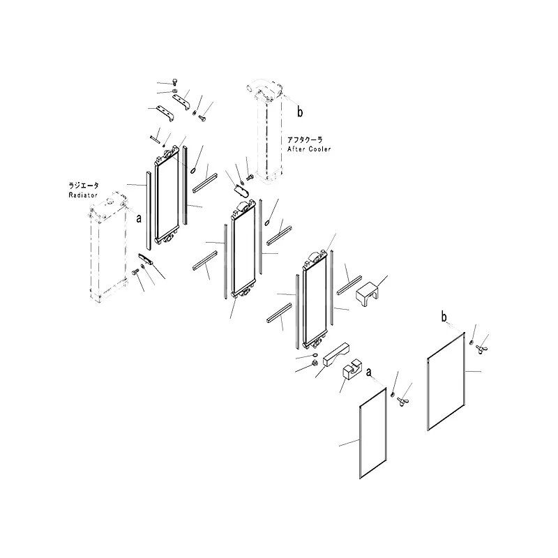 Hydraulic Oil Cooler 20Y-03-41661 20Y-03-41681 20Y-03-41121 For Komatsu Excavator PC200-8 PC220-8 PC240-8K sale