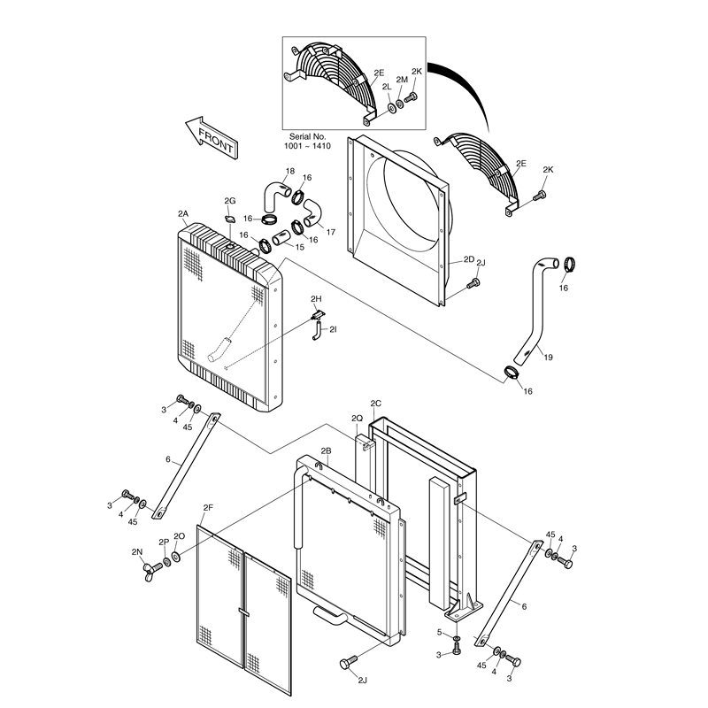 Hydraulic Oil Cooler ASS'Y 20T-03-81211 For Komatsu Excavator PC30R-8 PC35R-8 PC40R-8 PC45R-8 sale