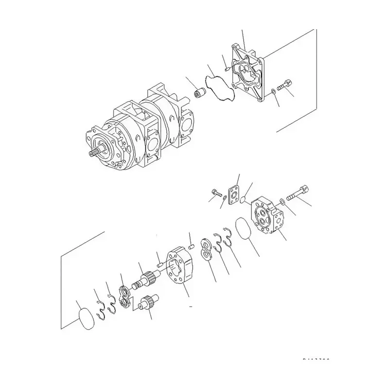 Hydraulic Pump 705-23-30610 For Komatsu Wheel Loader WA600-3 WD600-3 WA600-3D