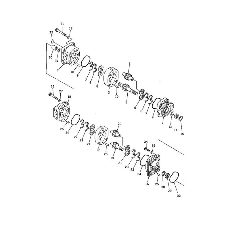 Loader and Steering Pump Assy 705-56-34180 For Komatsu Wheel Loader WA380-1 WA380-1LC