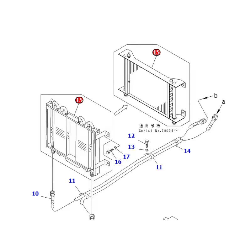 Buy Oil Cooler 103-49-31293 104-49-41110 for Komatsu Bulldozers D21A-7 D21AG-7 D21P-7 D21S-7 D21Q-7
