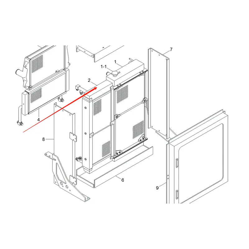 Oil Cooler 11LC-30041 11LC-30042 for Hyundai Excavator HL760-7 HL760-7A