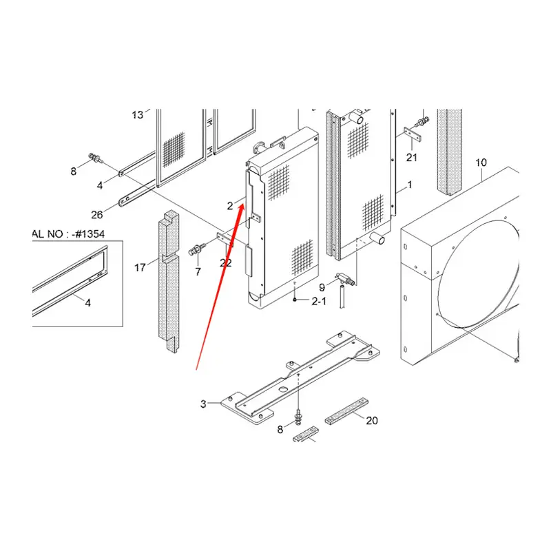 Oil Cooler 11Q8-41031 for Hyundai Excavator R290LC-9