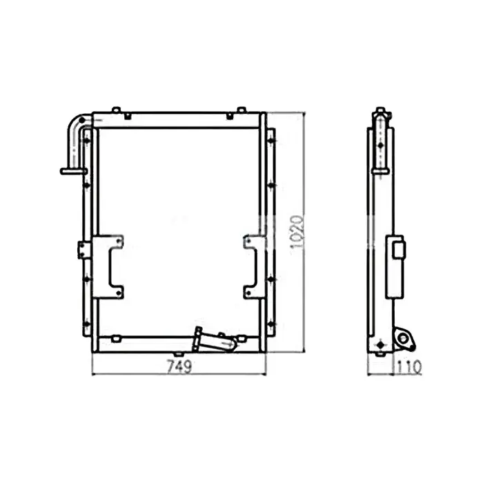 Buy Oil Cooler 13D62000 for Doosan Excavator DH55 S55 S55W-V