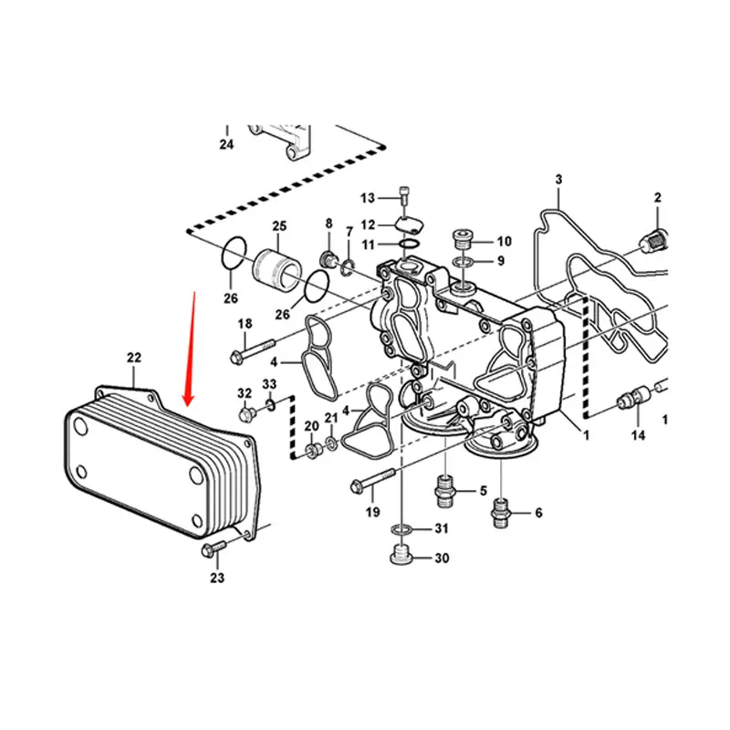 Oil Cooler 20511773 VOE20511773 for Volvo Excavator ECR235C EW160B EW180B EW200B FC2121C L60E L60F L70E L70F L90E L90F