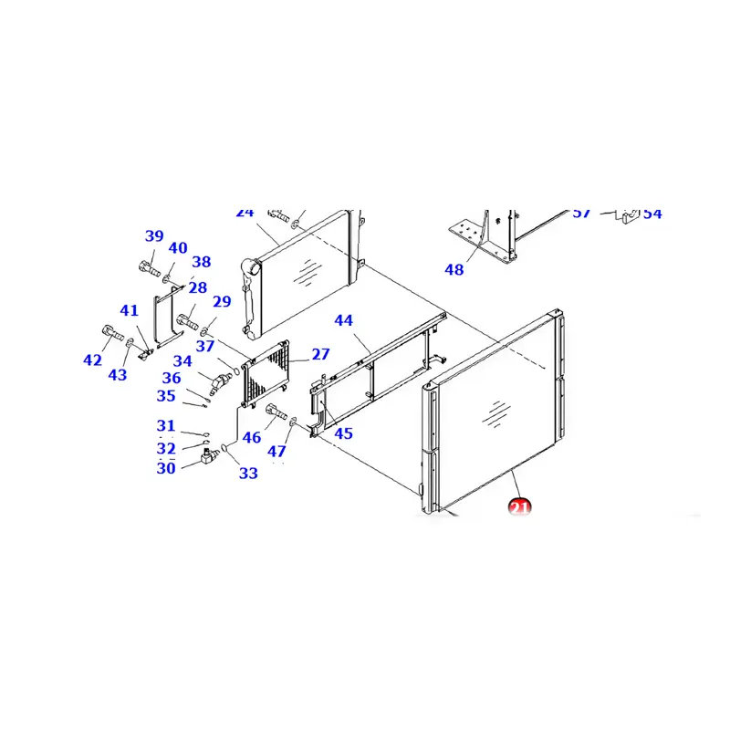 Oil Cooler 22U-03-11810 for Komatsu PC228USLC-2 PC228US-2 PC228US-1T