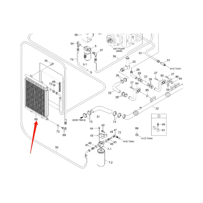 Oil Cooler 31S7-01000 for Hyundai Excavator HSL850-7A