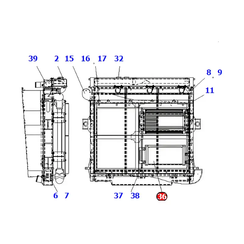 Oil Cooler 4230331321 for Komatsu WA380-5 WA400-5 HD465-7R HD605-7E0 HD605-7R
