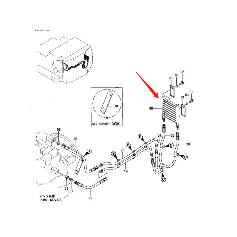 Oil Cooler 4335611 for Hitachi EX1100-3 EX1200-5 EX1800-3 EX3500-3 EX5500-5 EX5500 EX1900-5 EX2500-5 EX2500 EX3500-2