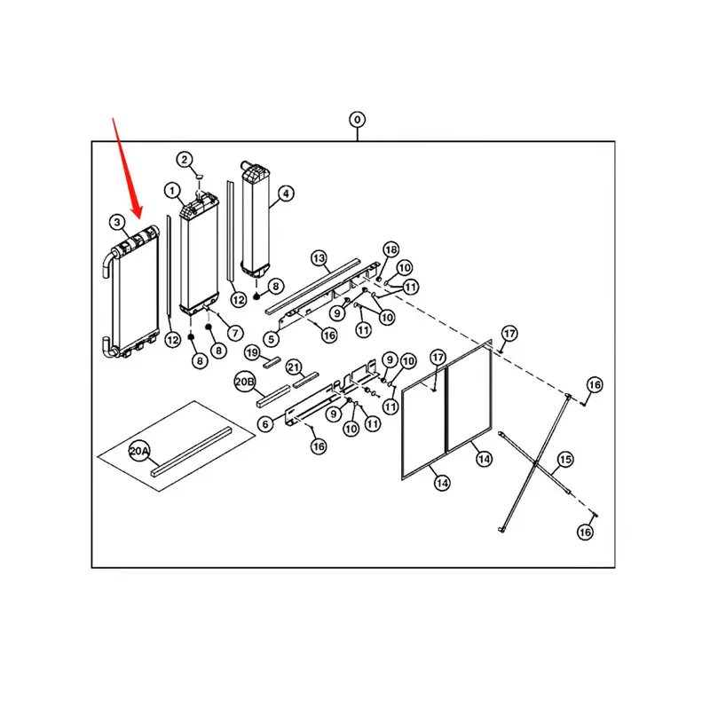 Buy Oil Cooler 4668379 for John Deere 190DW Excavator