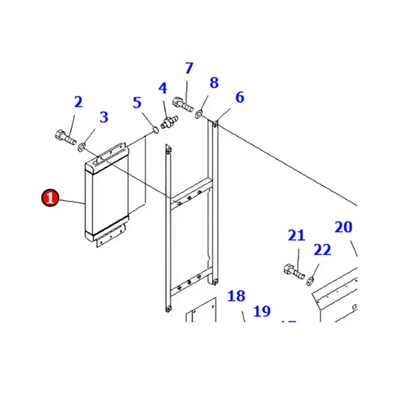 Oil Cooler 562-61-24910 for Komatsu HD785-5 HD465-2 330M HD985-5 HD985-3 HD785-3 Dump Trucks