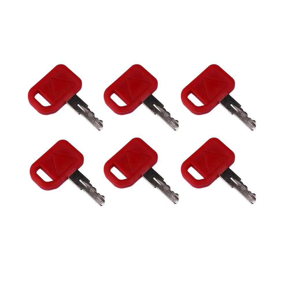 Set of 6 Ignition Keys AT145929 For Hitachi Excavator DX75M-D