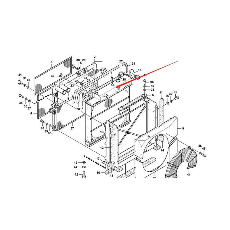 Water Cooling Engine Radiator 14566120 for Volvo EC240B Excavator
