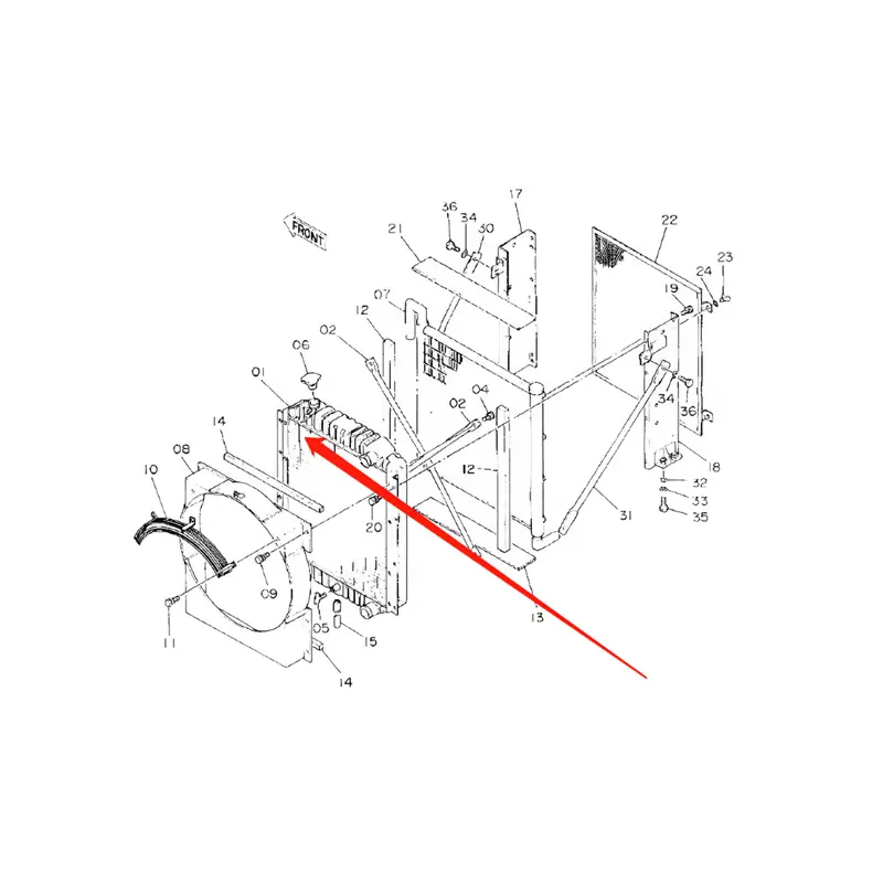 Water Tank Core ASS'Y 4216508 For Hitachi Excavator EX90