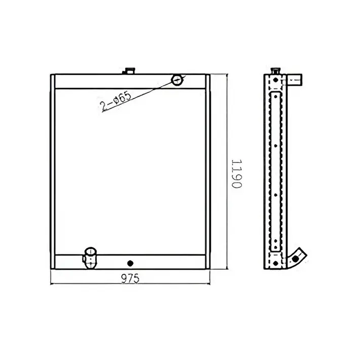 Water Tank Engine Radiator 13D51000 for Doosan Excavator SOLAR 400LC-V