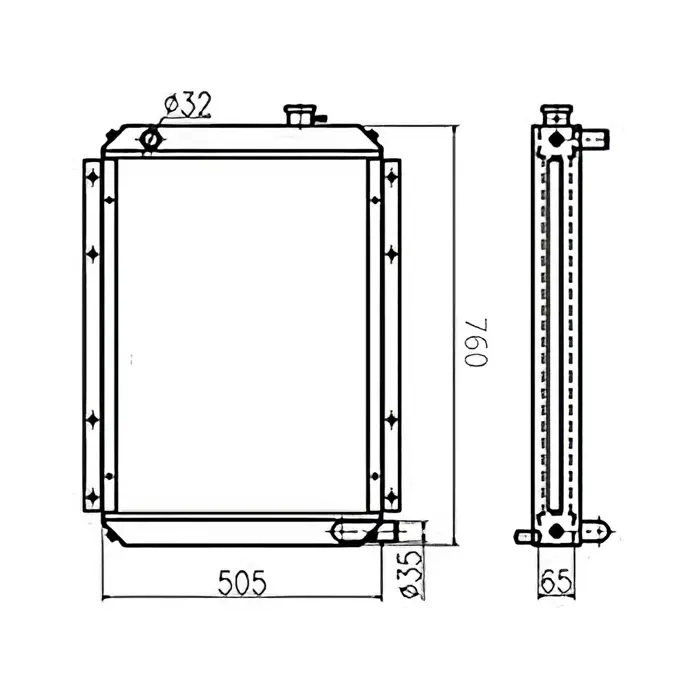 Water Tank Engine Radiator 13G61000 for Doosan Excavator S55W-V PLUS