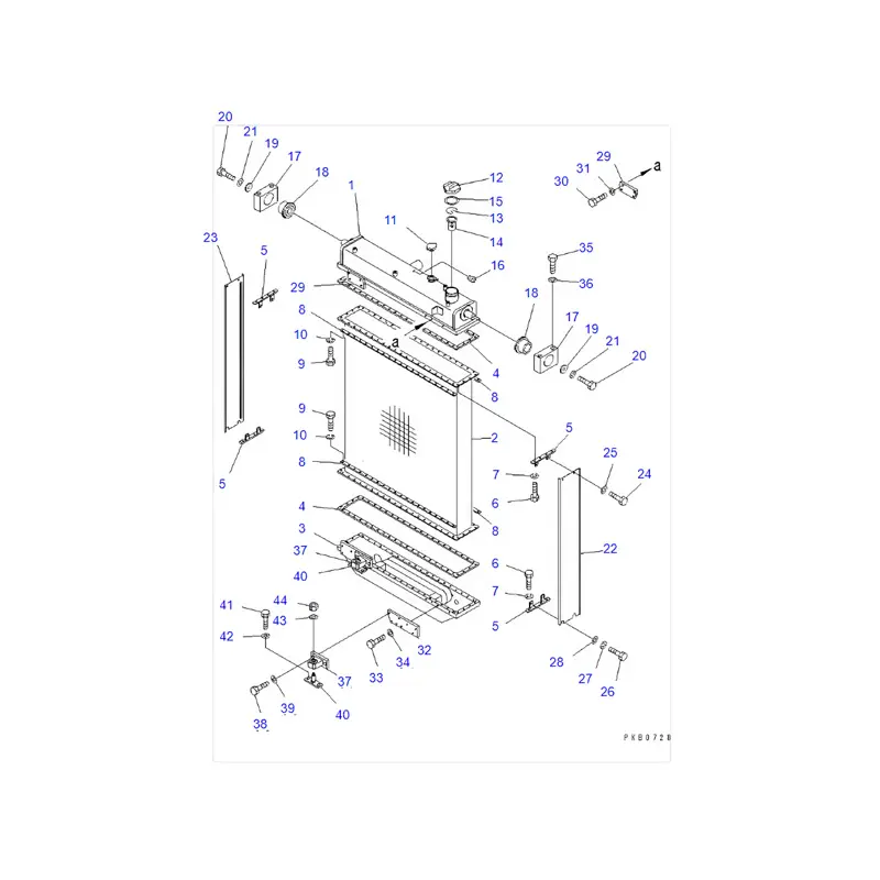 Water Tank Engine Radiator 17A-03-00020 17A-03-00030 for Komatsu D155AX-3 Bulldozer