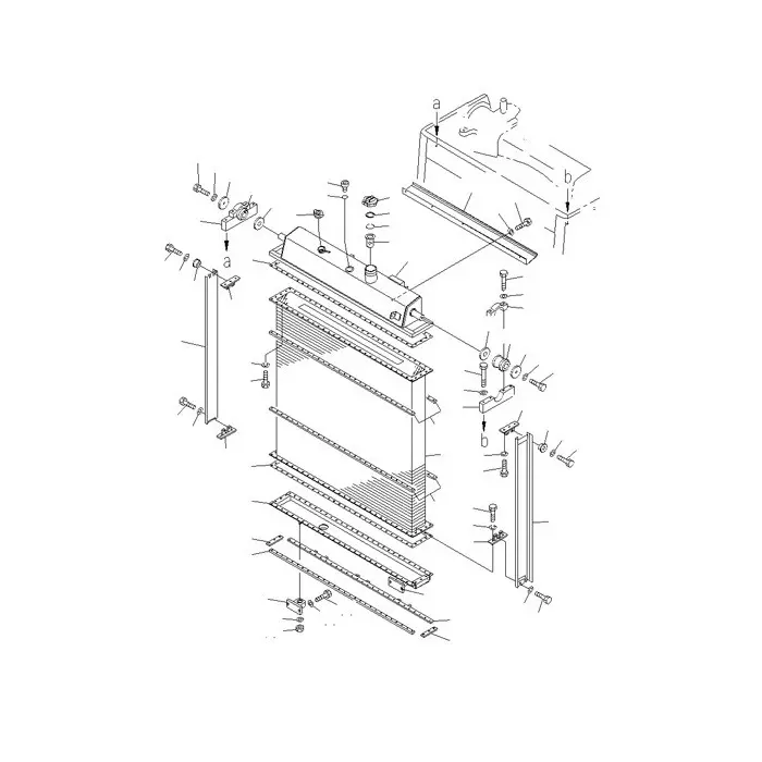 Water Tank Engine Radiator 195-03-61251 for Komatsu D375A-5 Bulldozer