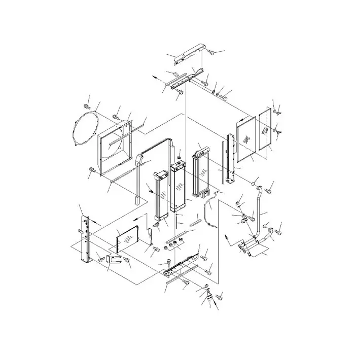Water Tank Engine Radiator 20J-03-12110 for Komatsu Excavator PW180-7E0