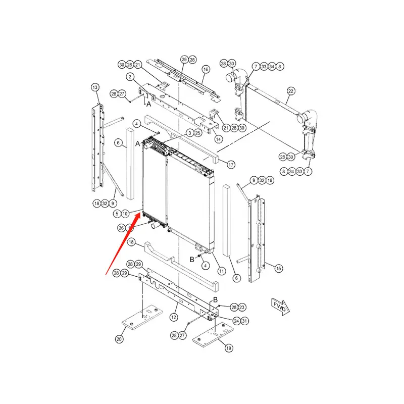 Buy Water Tank Engine Radiator 3728883 for Caterpillar CAT Excavator E349D2