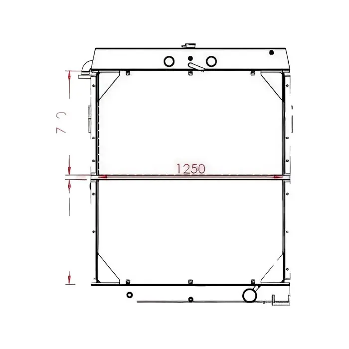 Water Tank Engine Radiator 4181348 for Hitachi Excavator EX1800