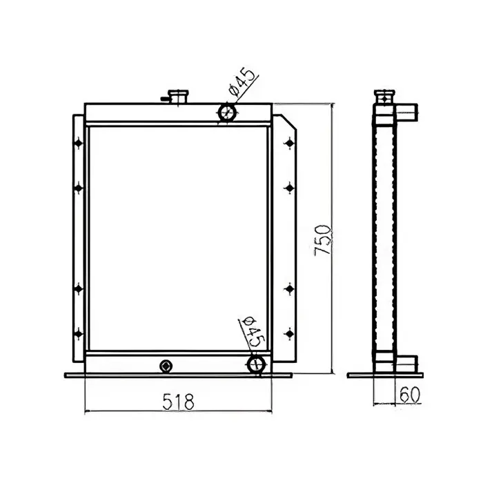 Water Tank Engine Radiator 7150861 for Doosan Excavator DH70