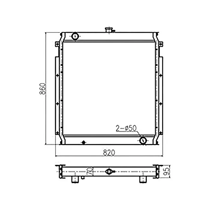 Water Tank Engine Radiator 7Y2109 for Caterpillar CAT Excavator E320L E320N
