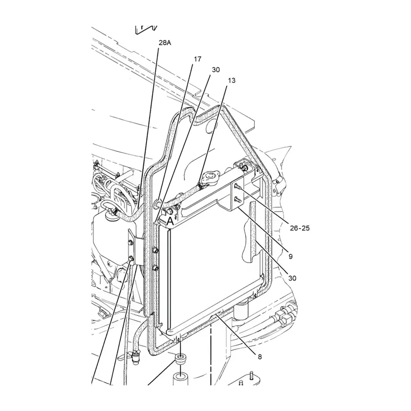 Water Tank Engine Radiator Core 243-6260 for Caterpillar Excavator CAT 301.6C 301.8C Engine L3E