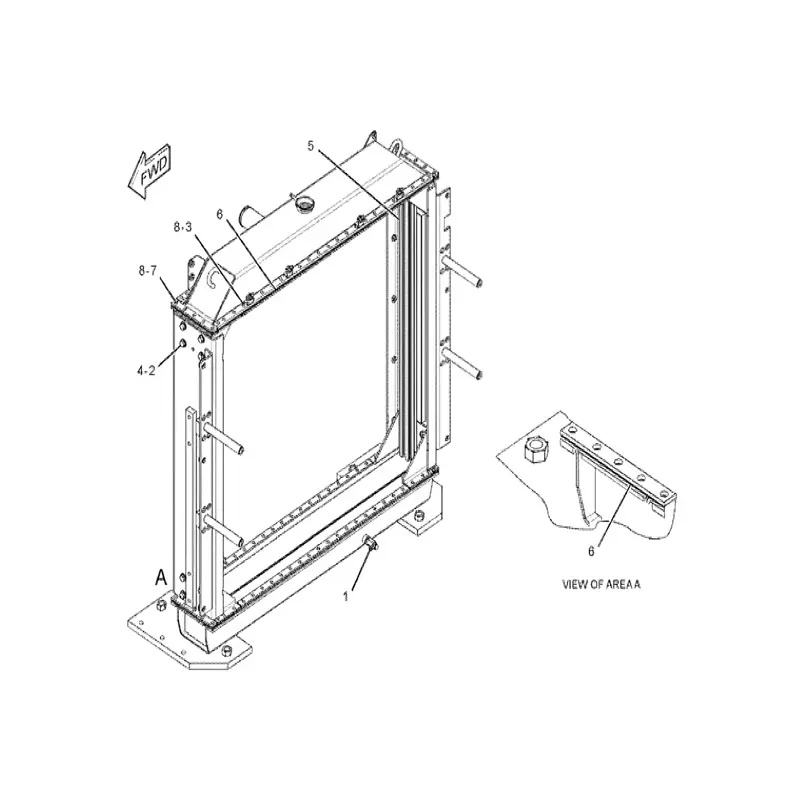Water Tank Engine Radiator Core ASS'Y 149-7703 for Caterpillar Excavator CAT 345B W345B