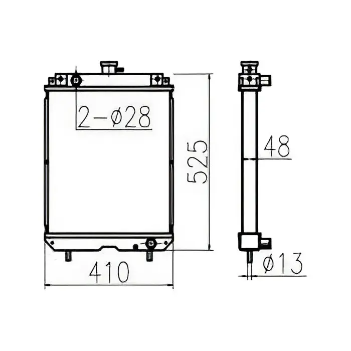 Water Tank Engine Radiator Core ASSY 198162-00601 for Yanmar KE30 KE40 KE50 sale