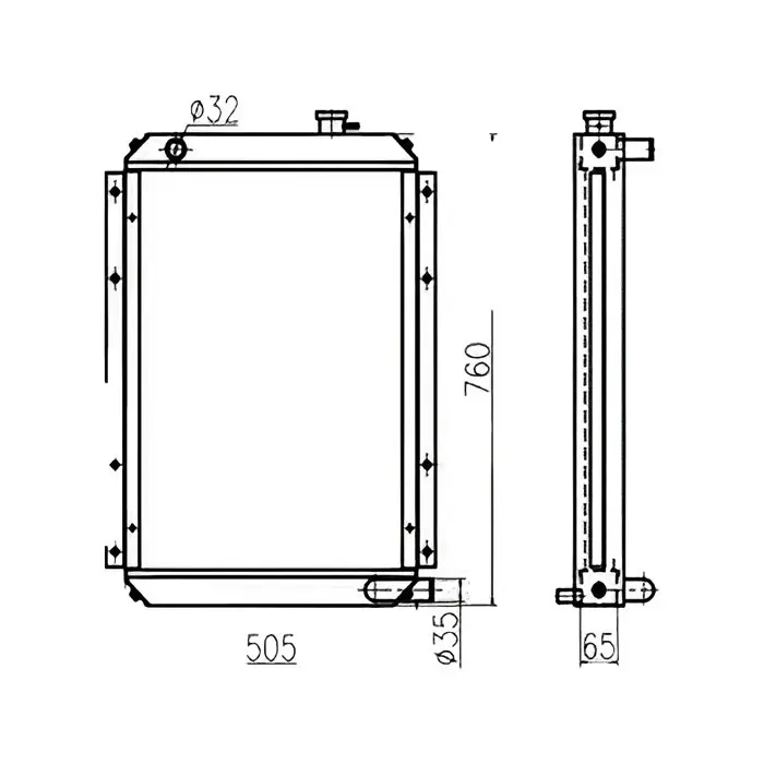 Buy Water Tank Engine Radiator Core ASSY for Daewoo Excavator DH55