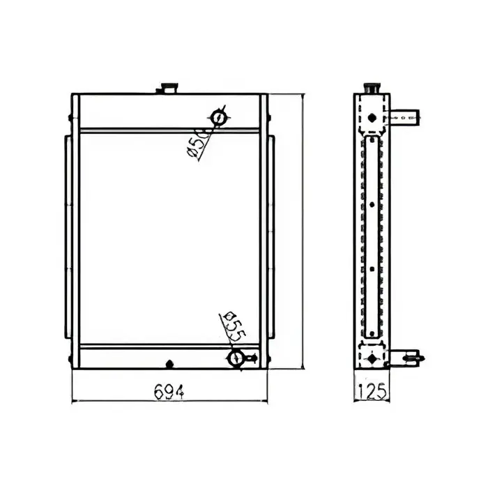 Water Tank Engine Radiator for Hyundai Excavator R200-3